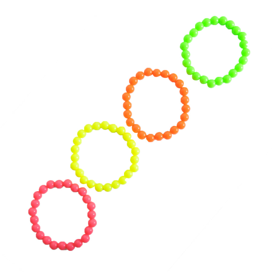 80s Fluro Neon Bracelets (4pk)