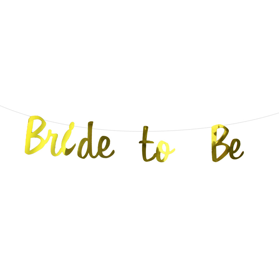 Metallic Gold Bride to Be Banner