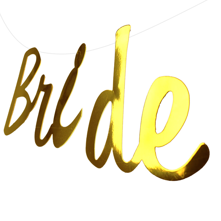 Metallic Gold Bride to Be Banner