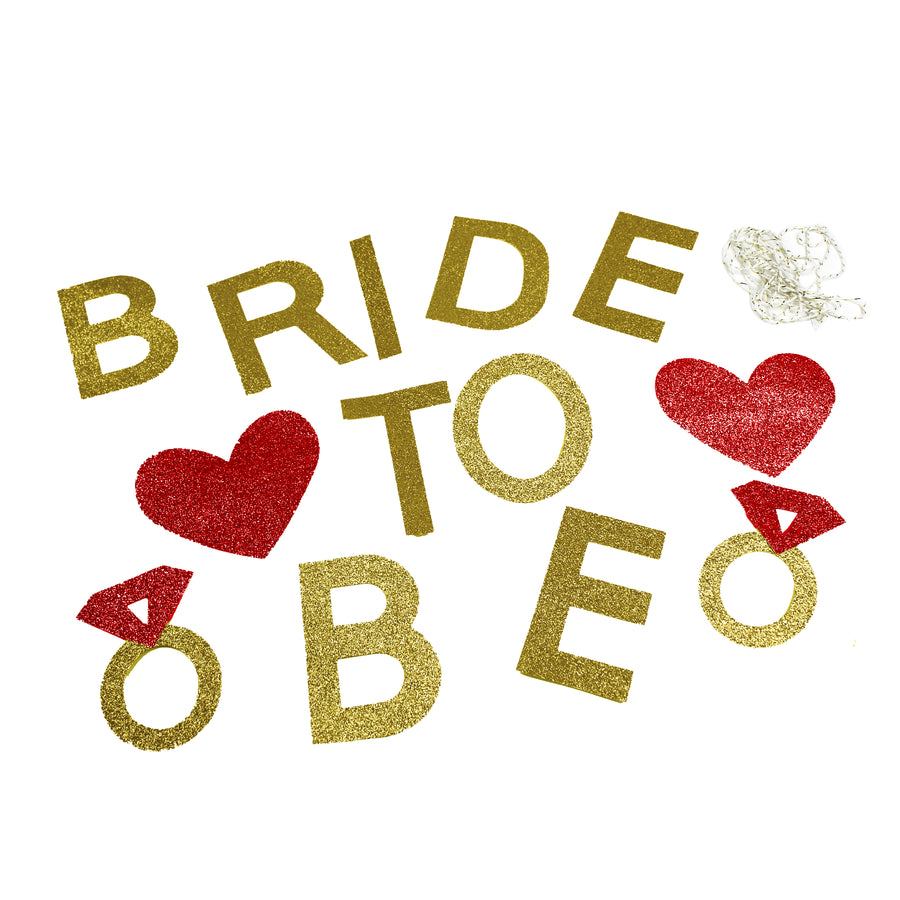 Gold Glitter Bride to Be Banner