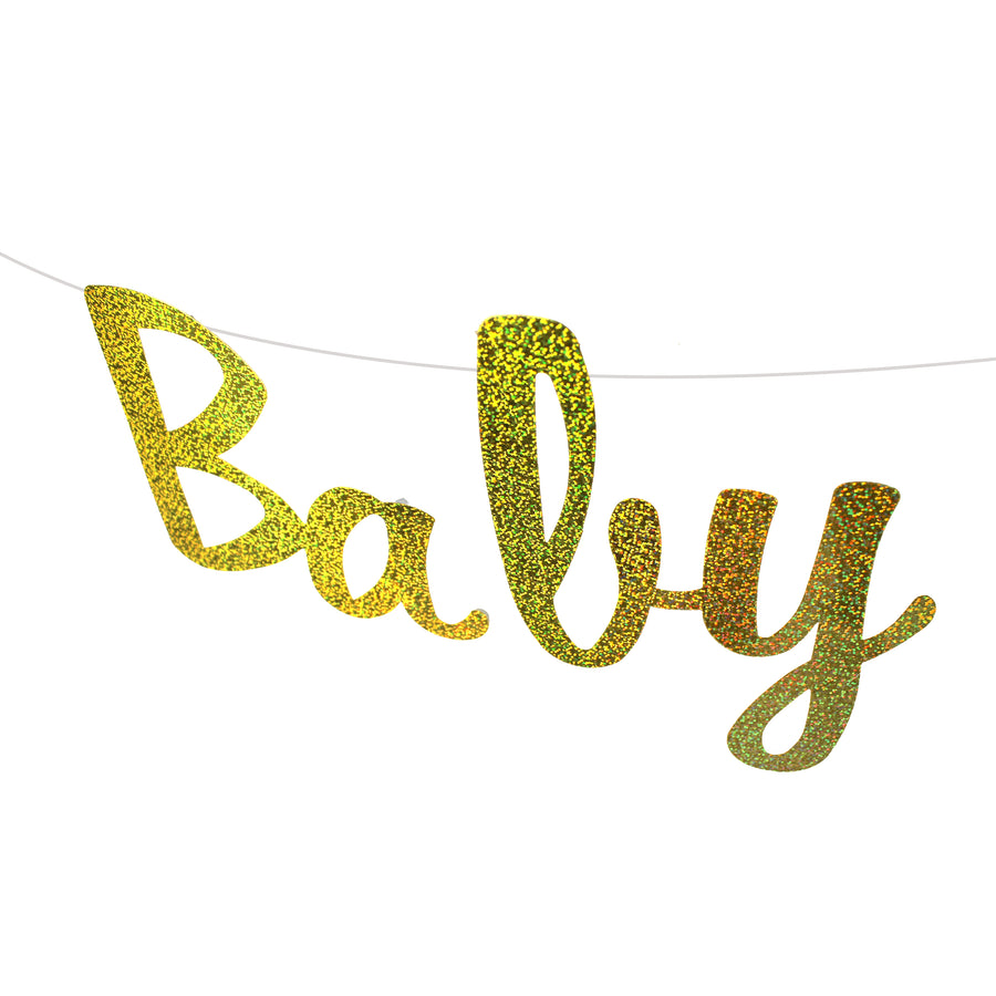 Gold Sparkle Baby Shower Banner