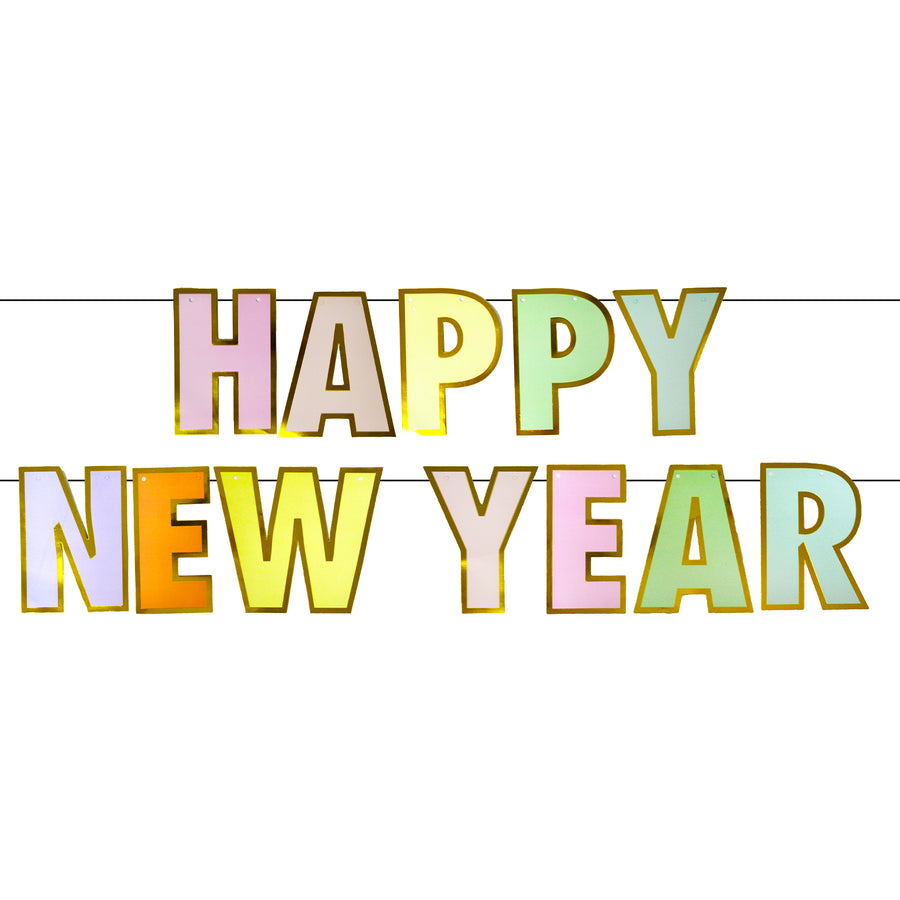 Happy New Year Banner (Rainbow)