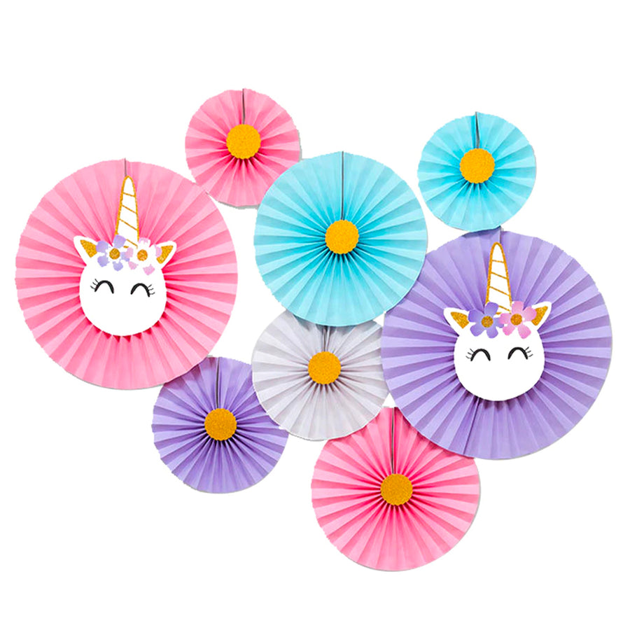 Decoration Fans (Unicorn) 8pcs