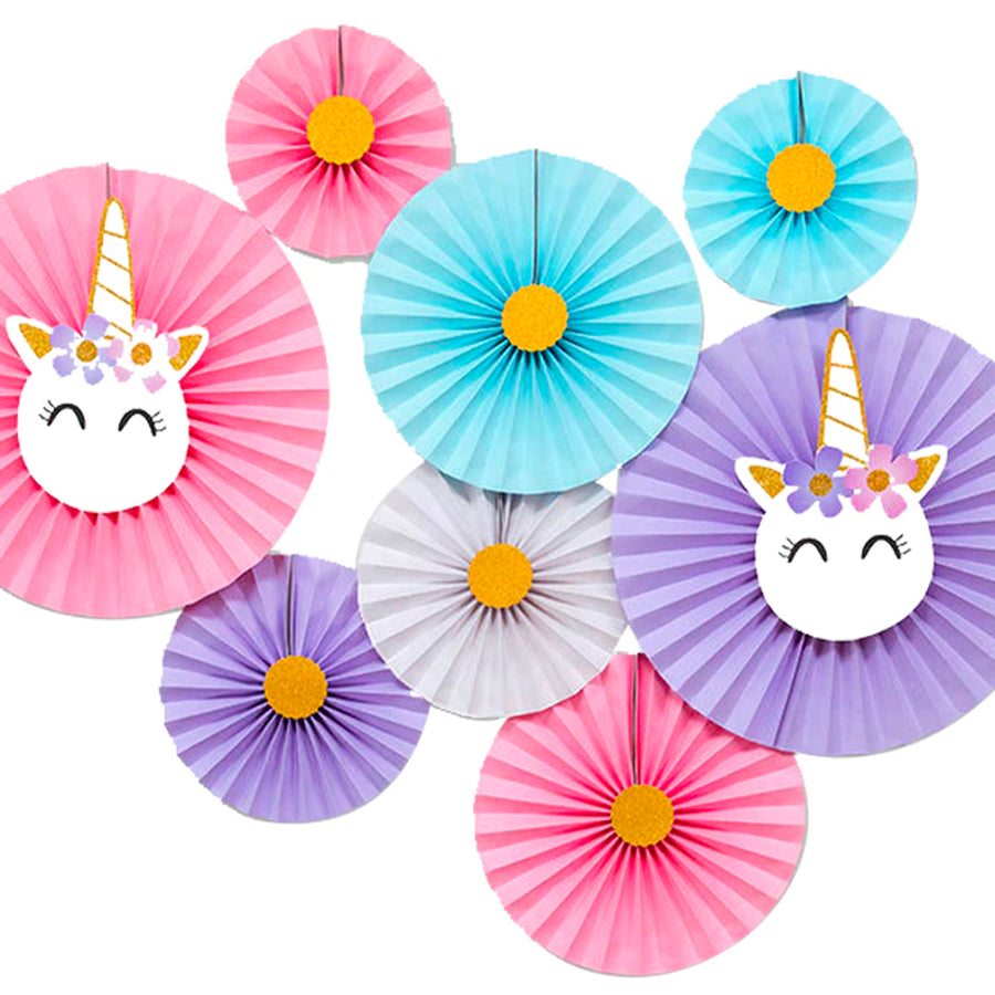 Decoration Fans (Unicorn) 8pcs