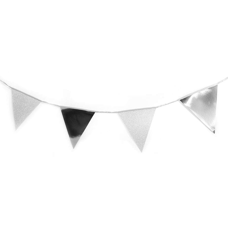 Deluxe Metallic and Glitter Bunting (Silver)