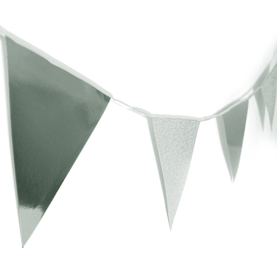 Deluxe Metallic and Glitter Bunting (Silver)