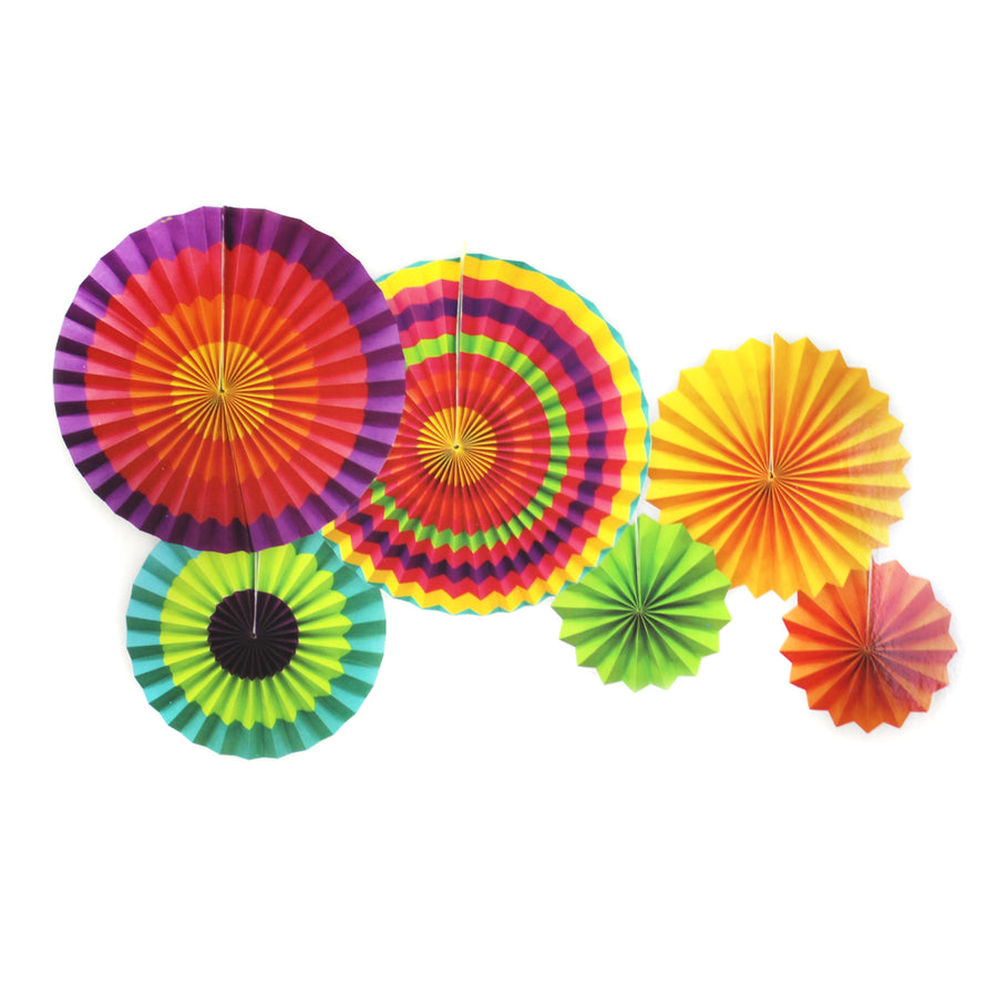 Mixed Decoration Fans (Rainbow)