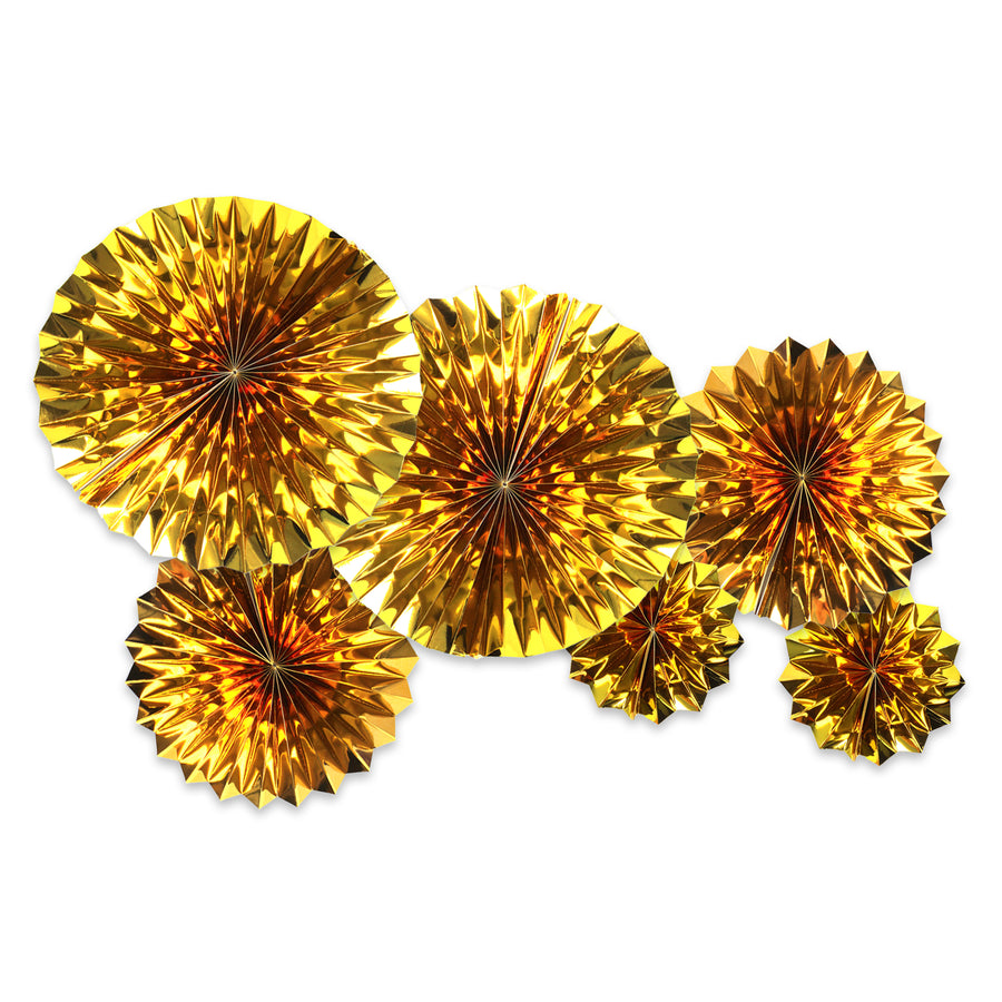 Metallic Decoration Fans (Gold)