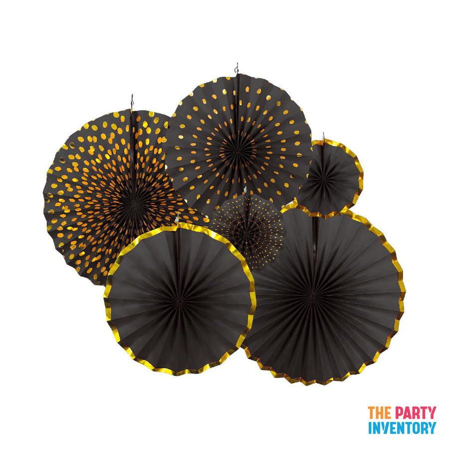 Black and Gold Birthday Decoration Kit (Stripes)