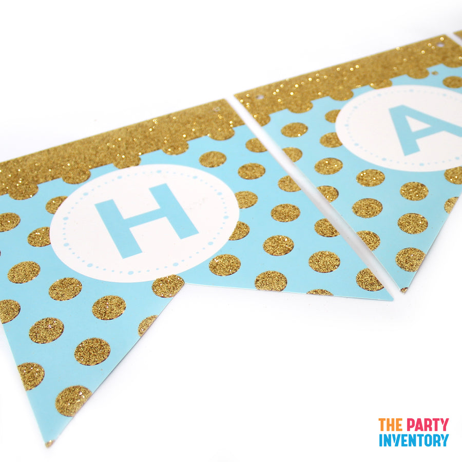 Light Blue Birthday Decoration Kit (Dots)