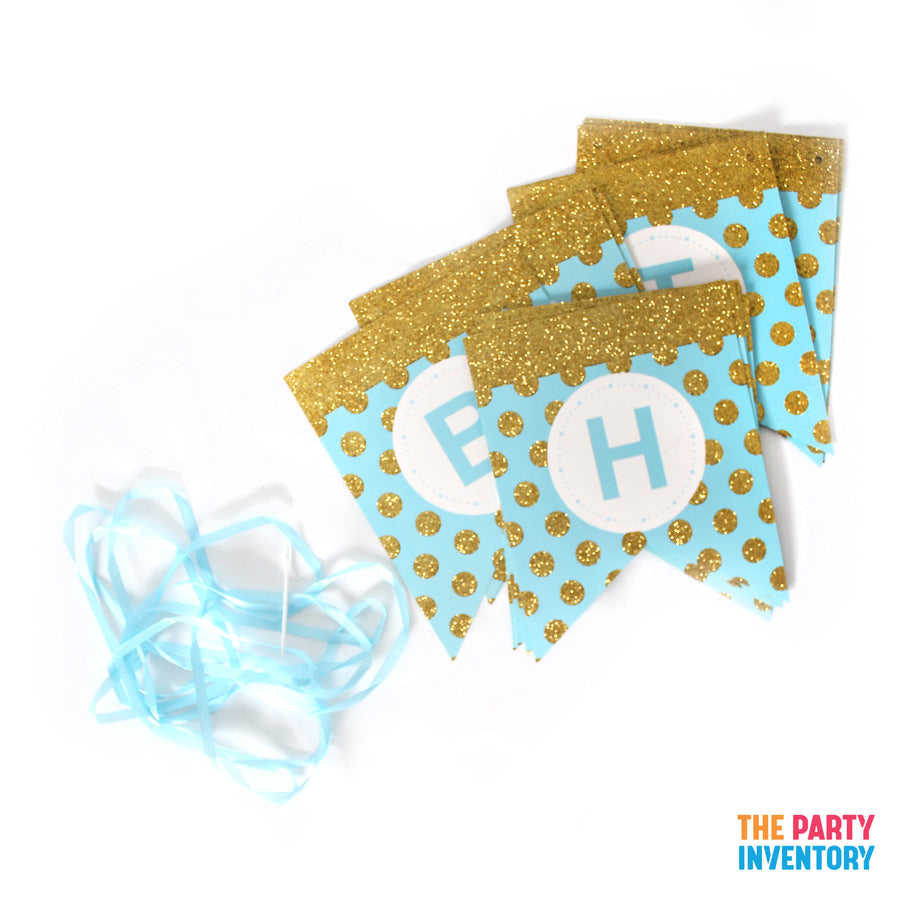 Light Blue Birthday Decoration Kit (Dots)