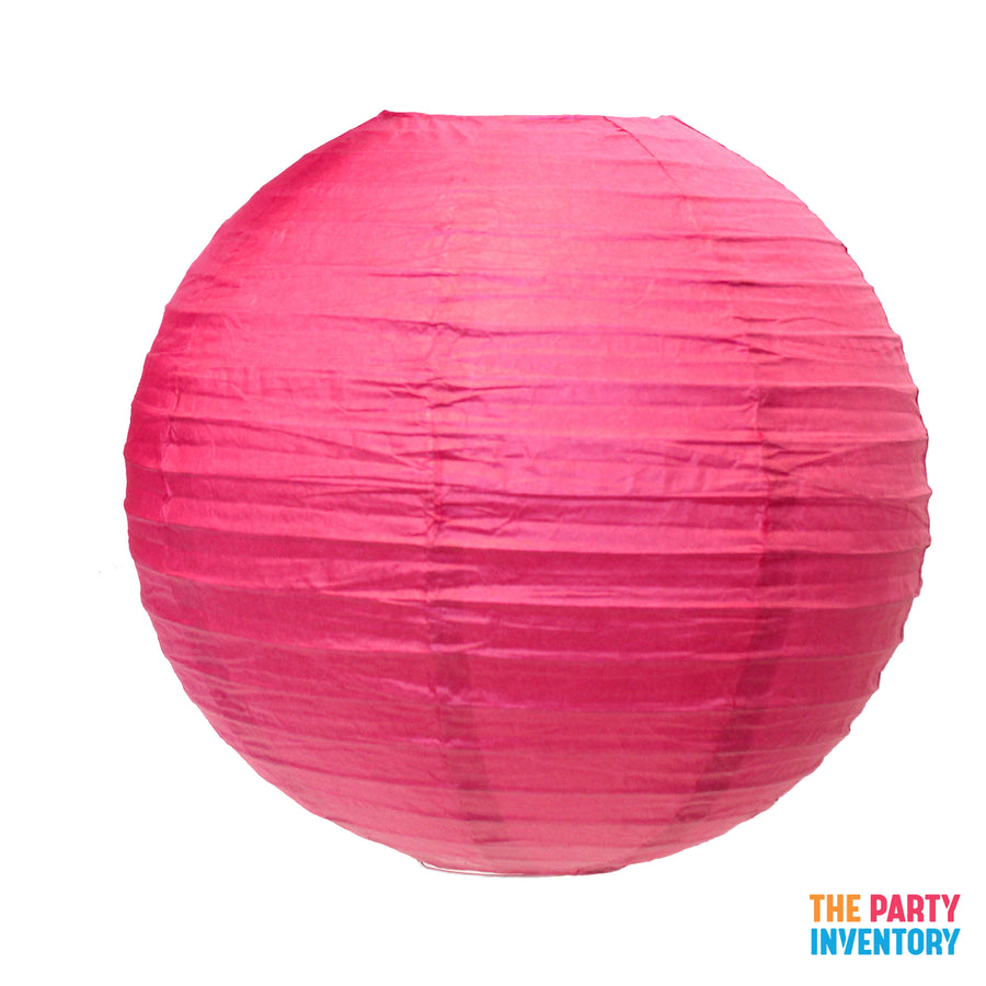 Hot Pink Round Paper Lantern (1 Piece)