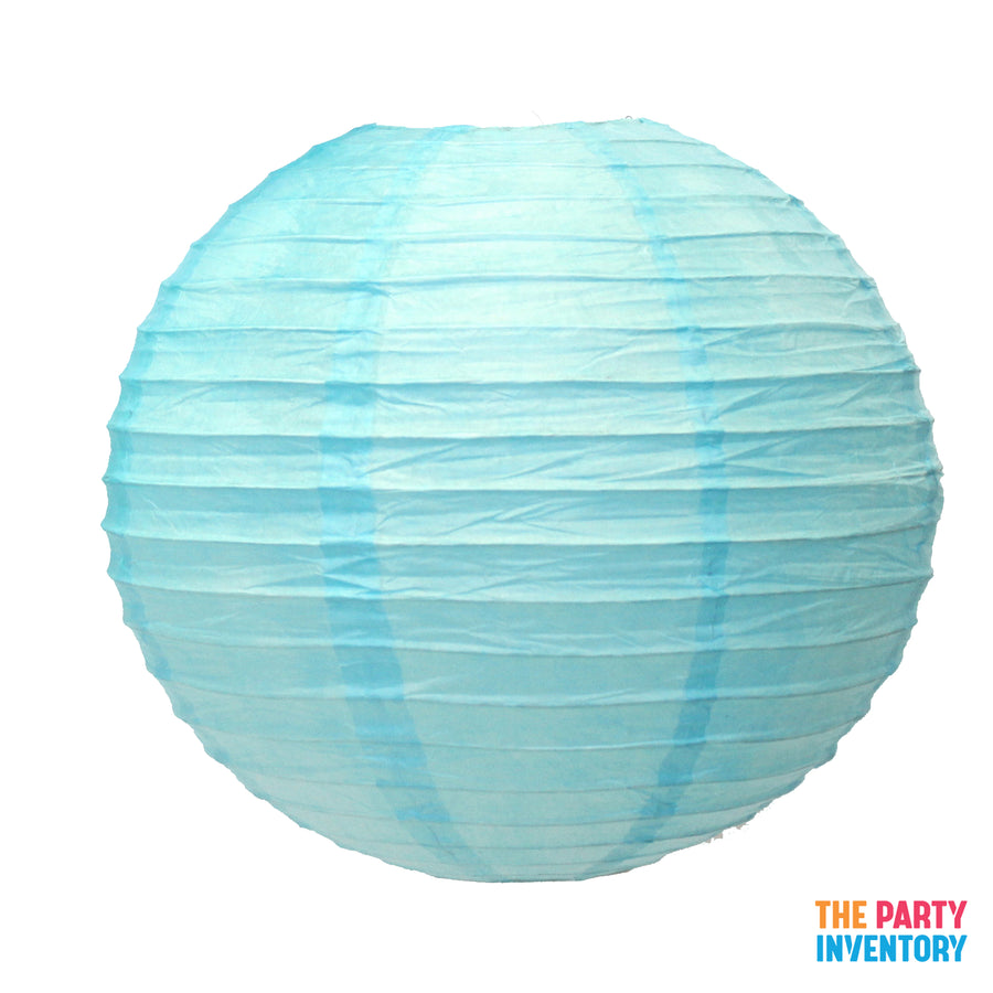 Light Blue Round Paper Lantern (1 Piece)