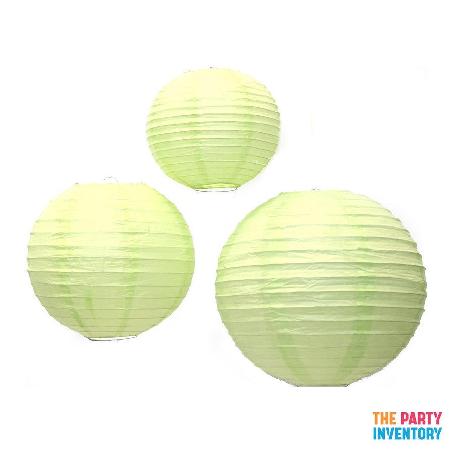 Light Green Round Paper Lantern (1 Piece)