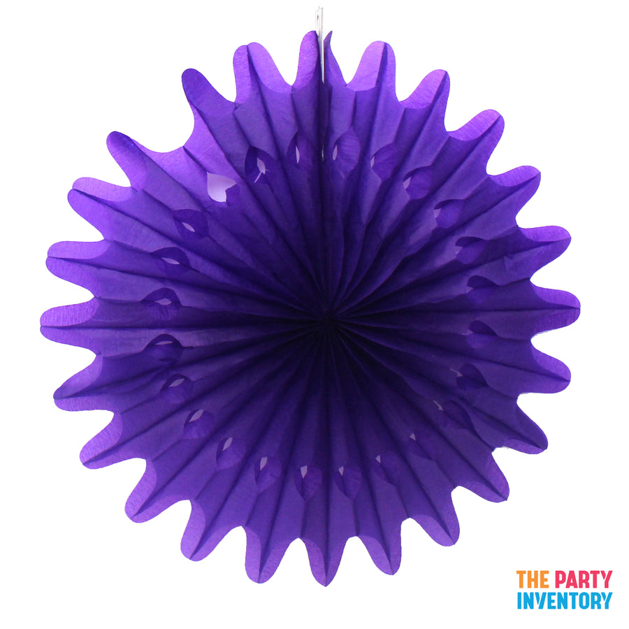 Purple Snowflake Decorative Fan