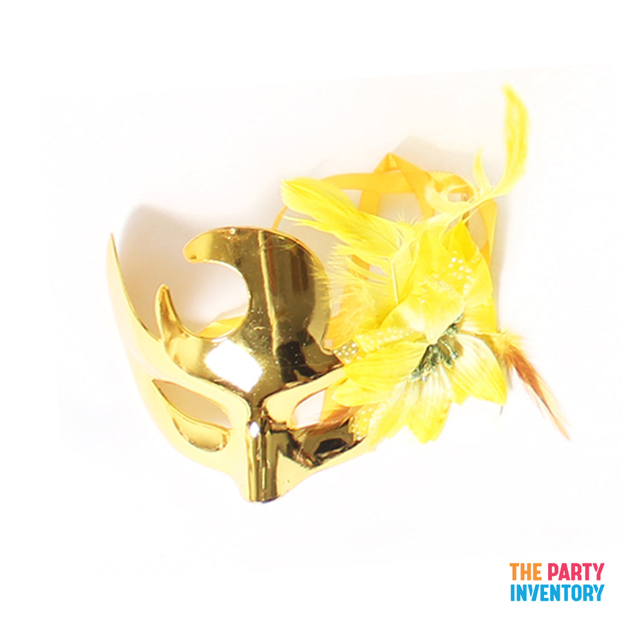 Metallic Mask with Flower