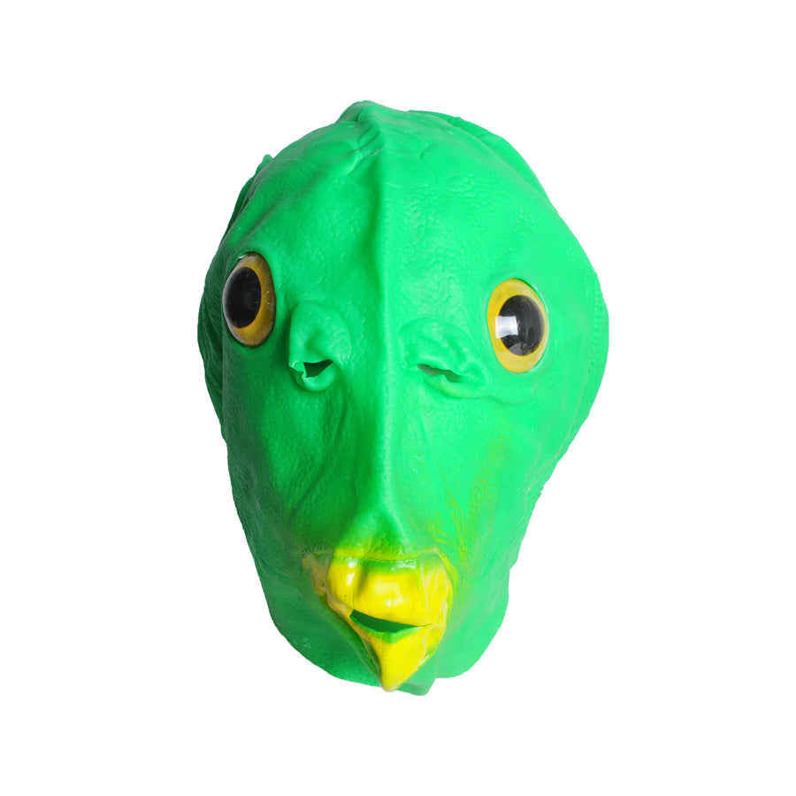 Green Alien Fish Latex Mask