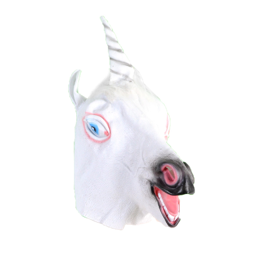 White Unicorn Latex Mask