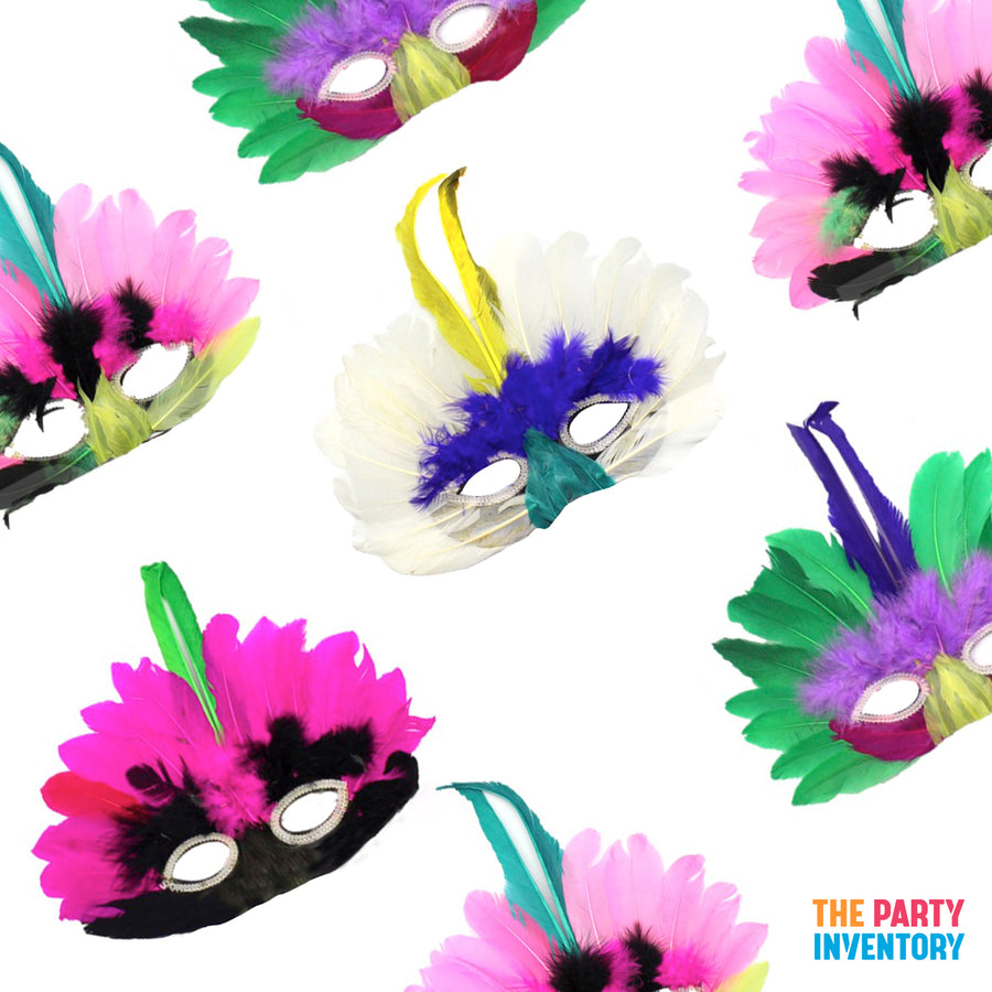 Feather Masks (3 or 6 Pack)