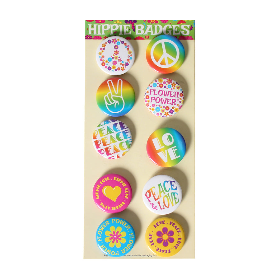 Hippie Badges (10pcs)