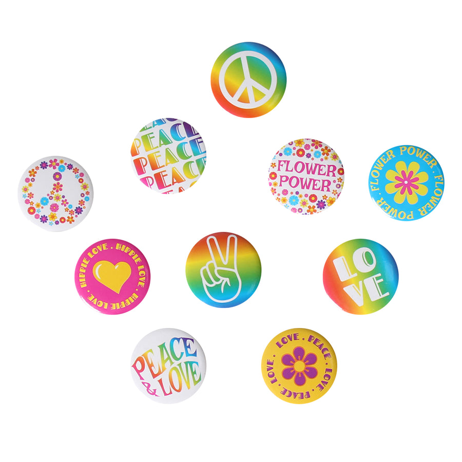 Hippie Badges (10pcs)