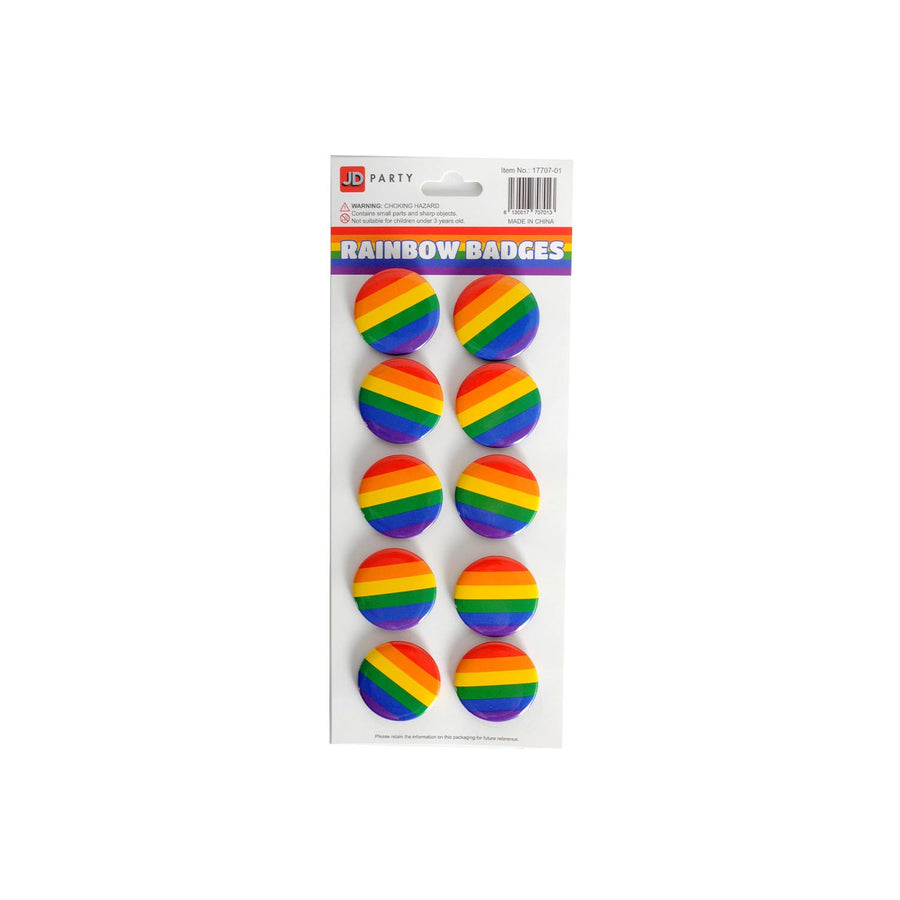 Rainbow Flag Badges (10pcs)