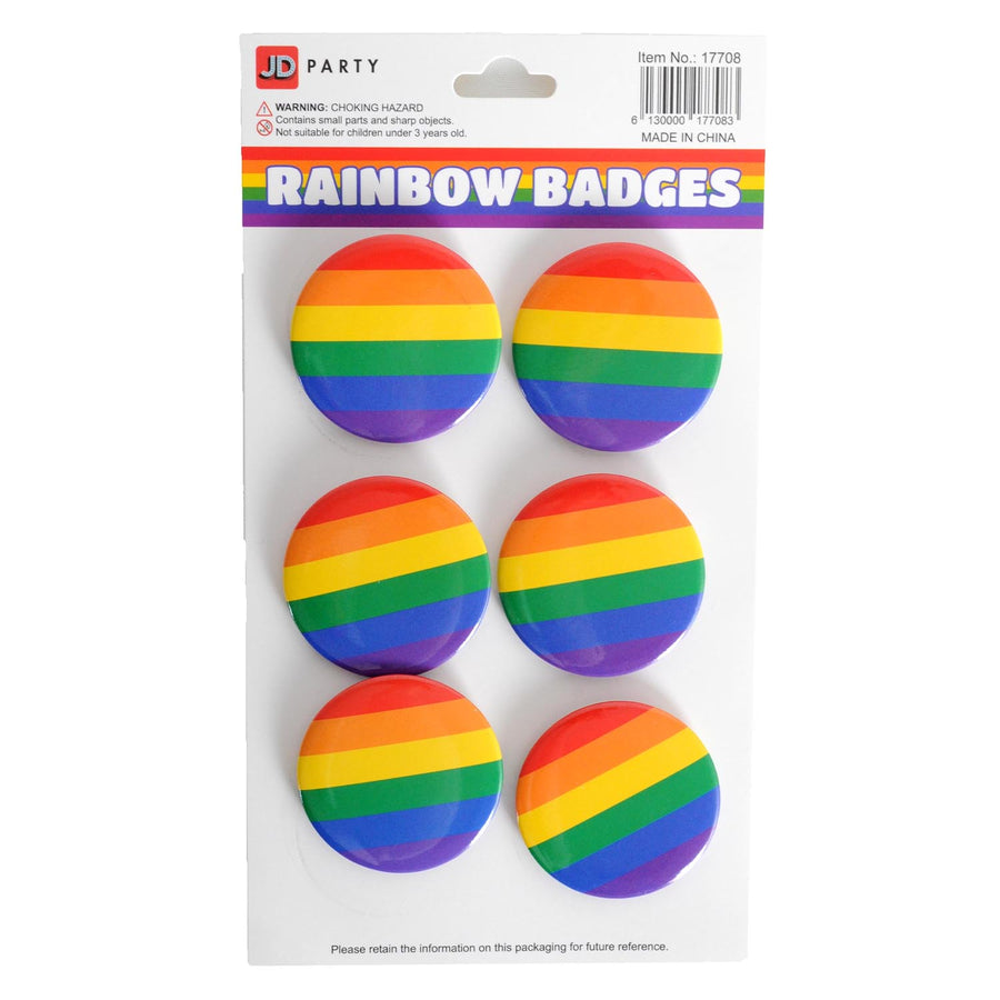 Rainbow Badges (6pcs)