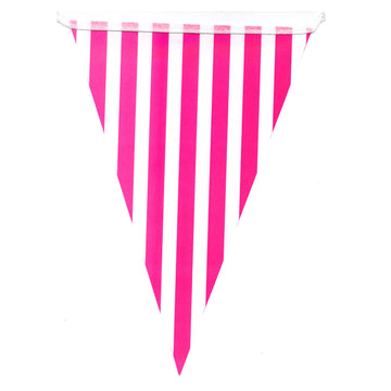 Bunting Flags (Stripe Hot Pink)