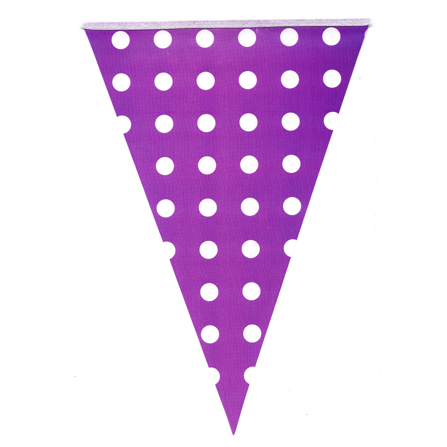 Bunting Flags (Polka Dot Purple)