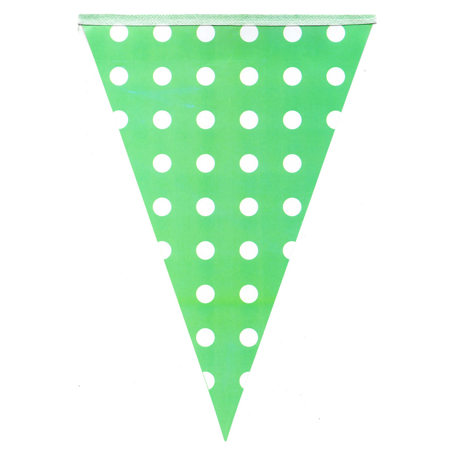 Bunting Flags (Polka Dot Green)