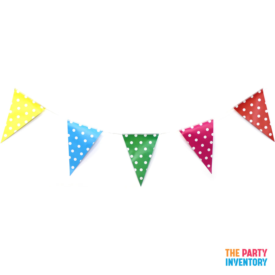 Polka Dot Bunting Flags (Multicolour)