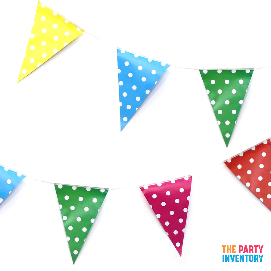 Polka Dot Bunting Flags (Multicolour)