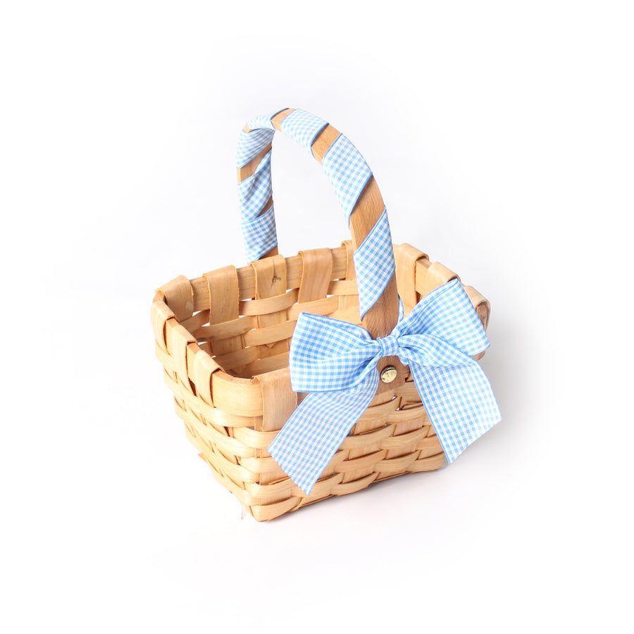 Little Woven Basket with Ribbon