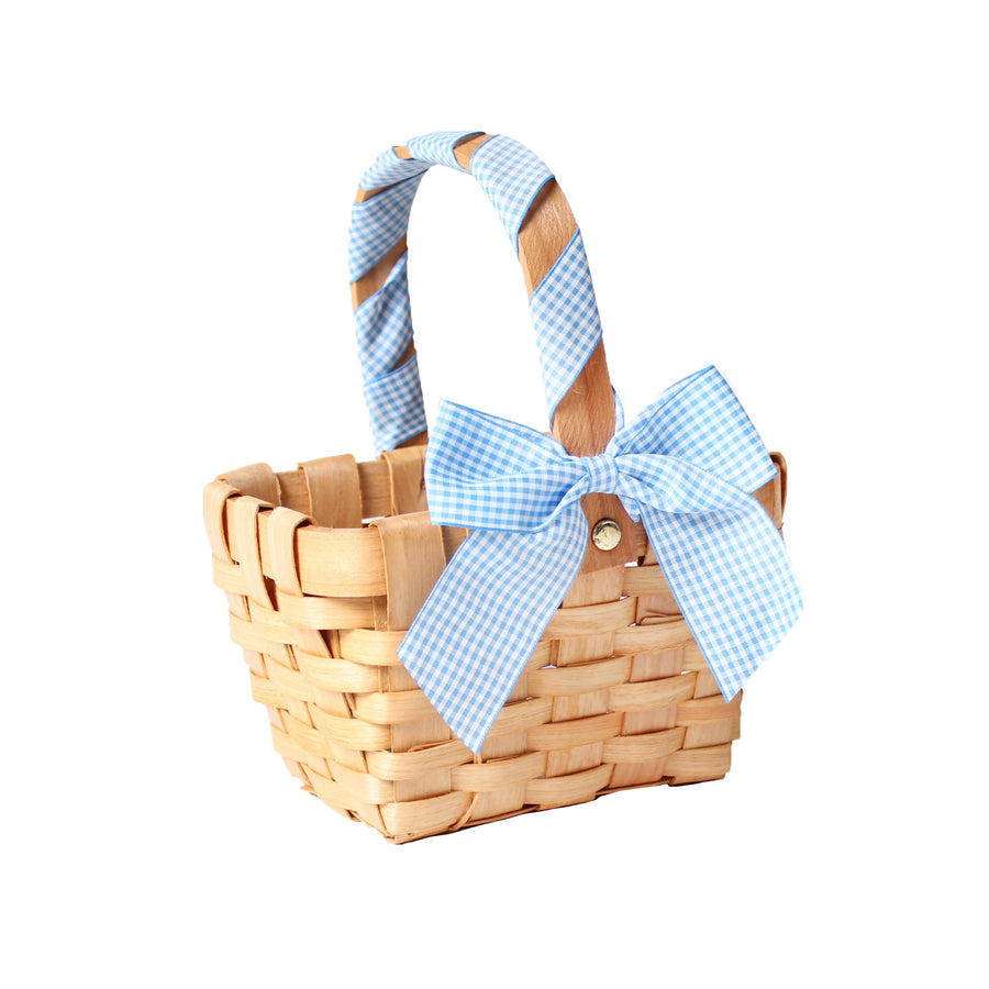 Little Woven Basket with Ribbon