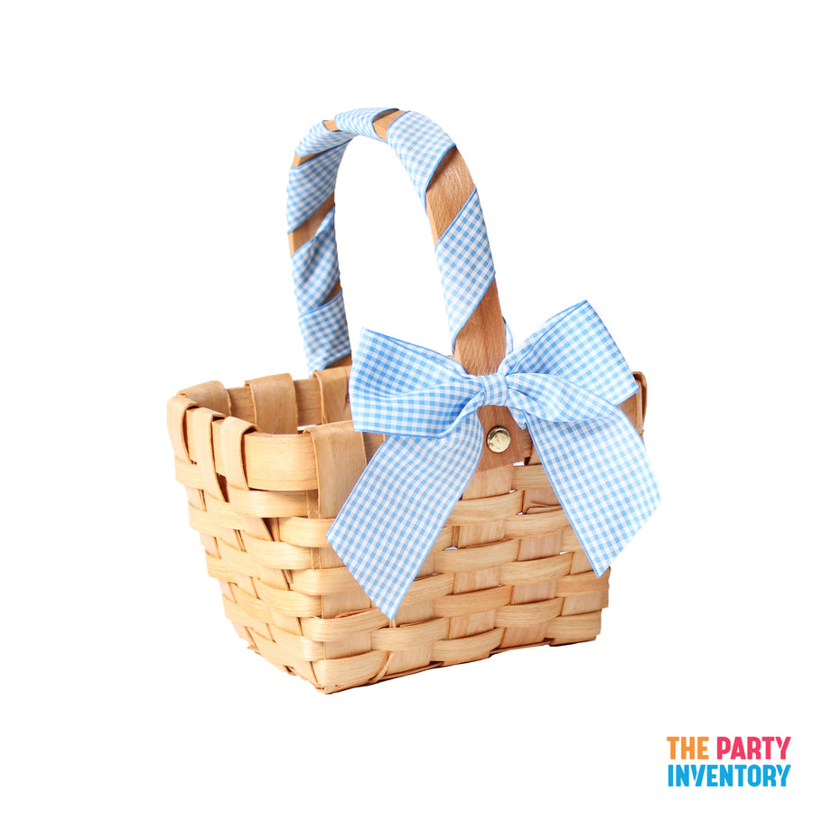 Little Woven Basket with Ribbon