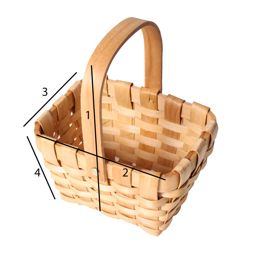 Little Red Ribbon Woven Basket