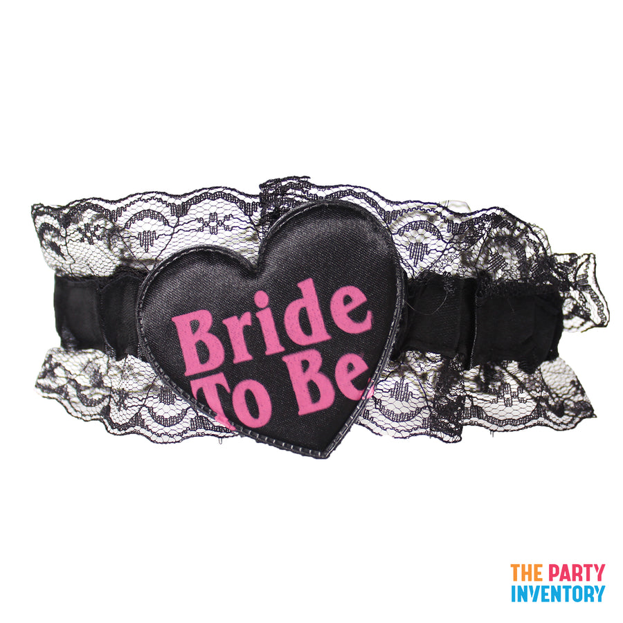 Black Bride to Be Leg Garter