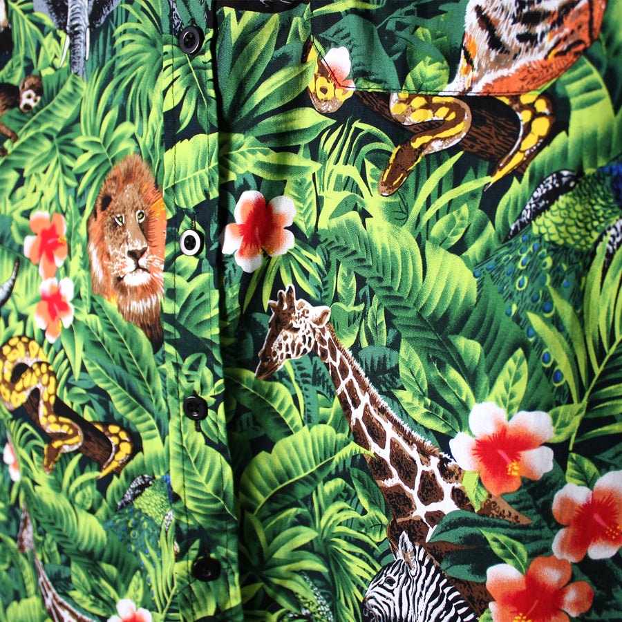 Adult Hawaiian Shirt (Jungle Print)