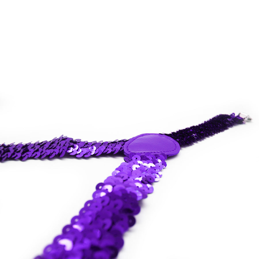 Purple Sequin Suspender