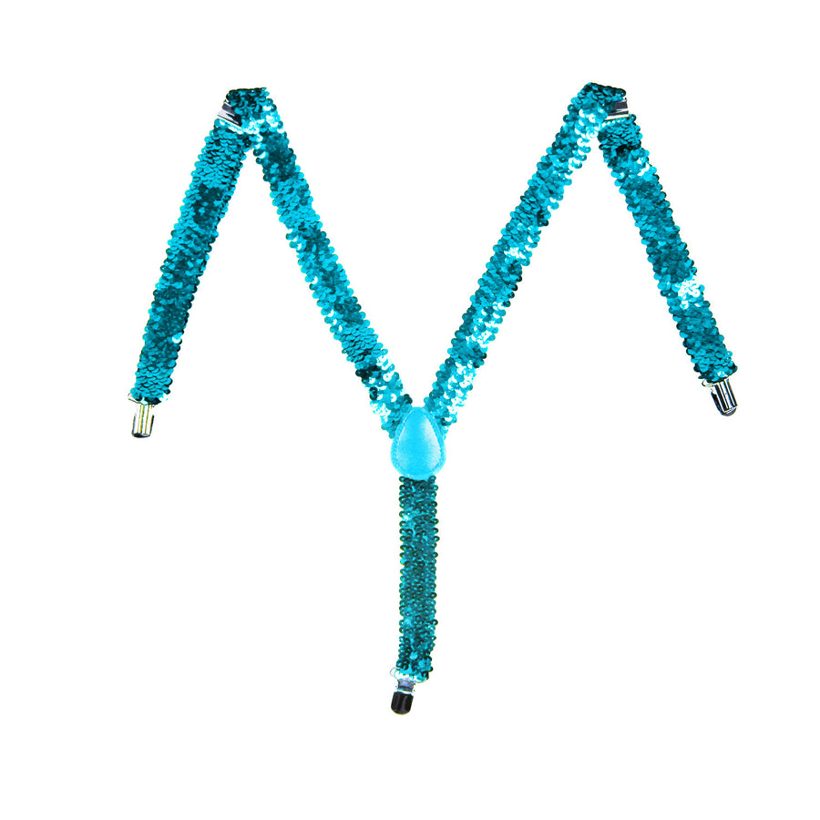 Blue Sequin Suspender