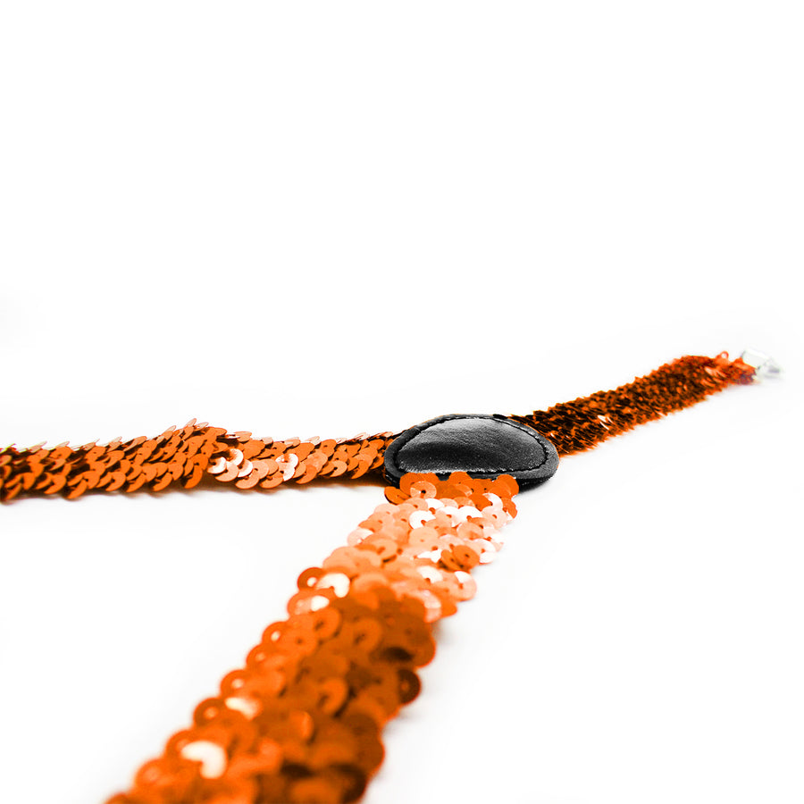 Orange Sequin Suspender