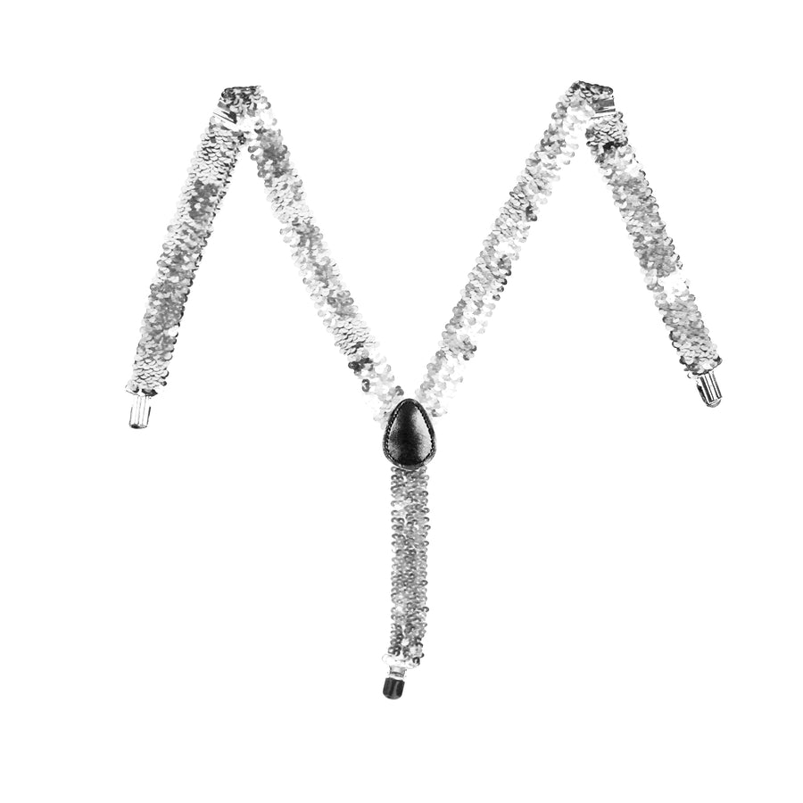 Silver Sequin Suspender