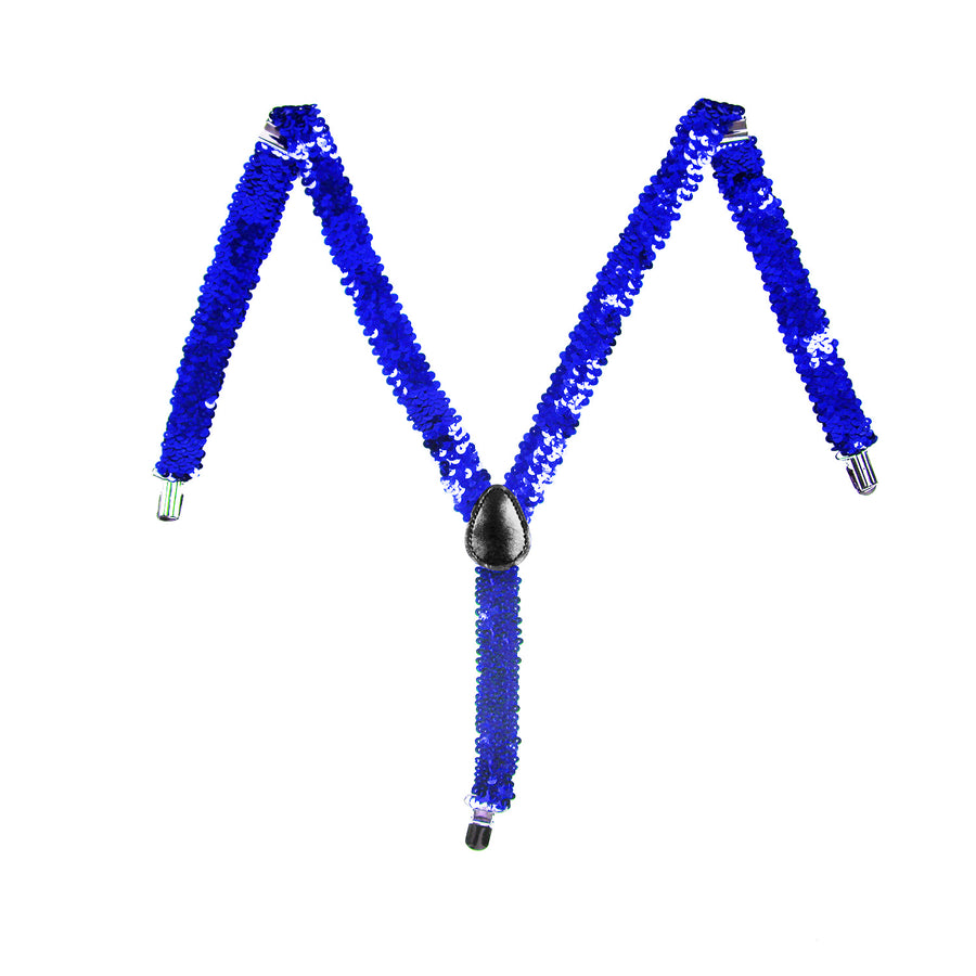 Dark Blue Sequin Suspender