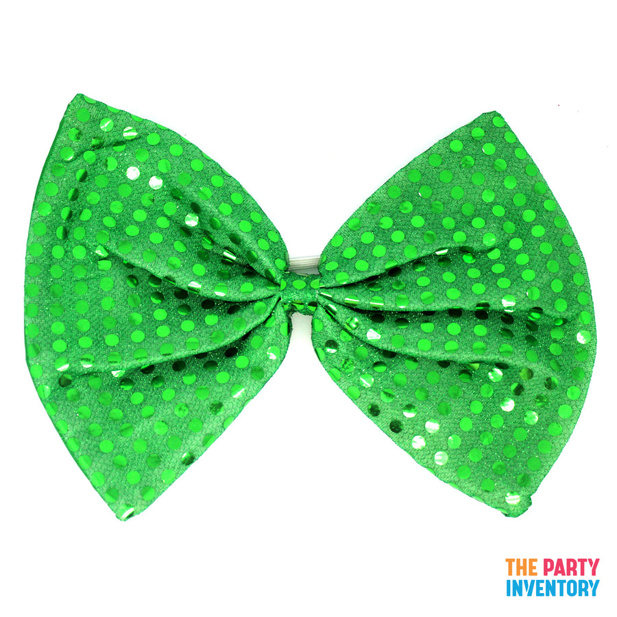 Jumbo Sequin Bow Tie (Green)