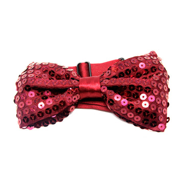 Small Sequin Bow Tie (Maroon)