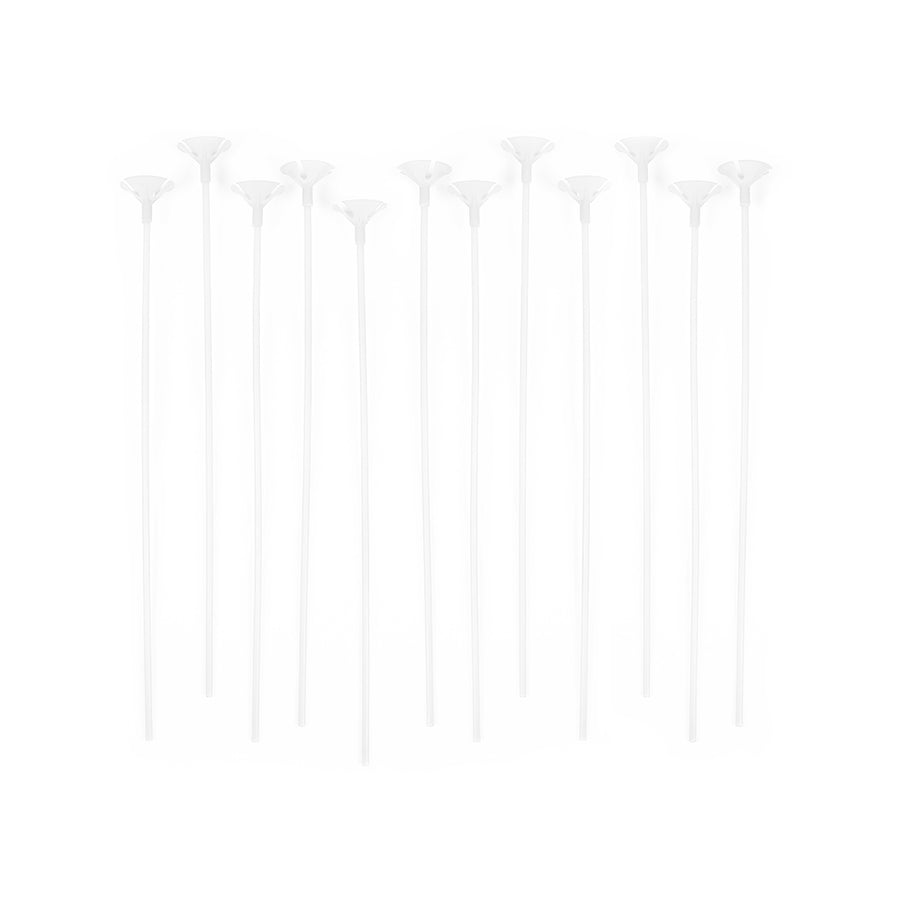 White Balloon Holder Sticks (12pcs)