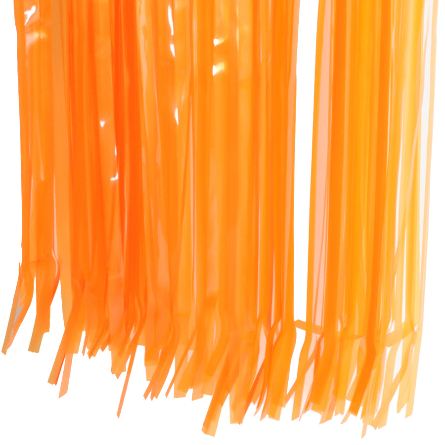 Neon Tinsel Curtain (Orange)