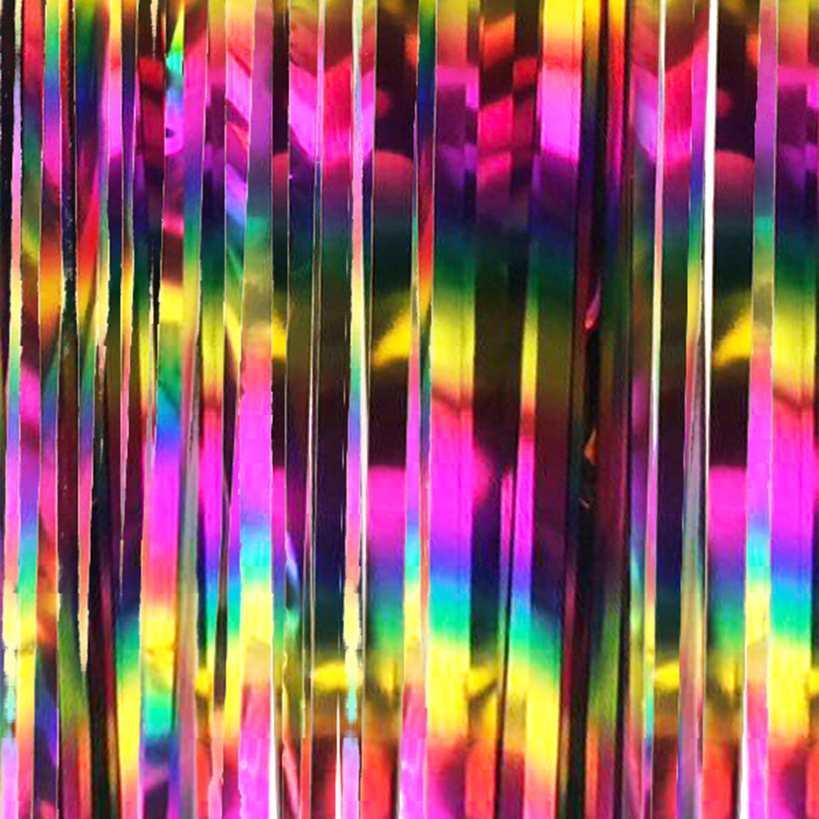 Rainbow Iridescent Metallic Curtain