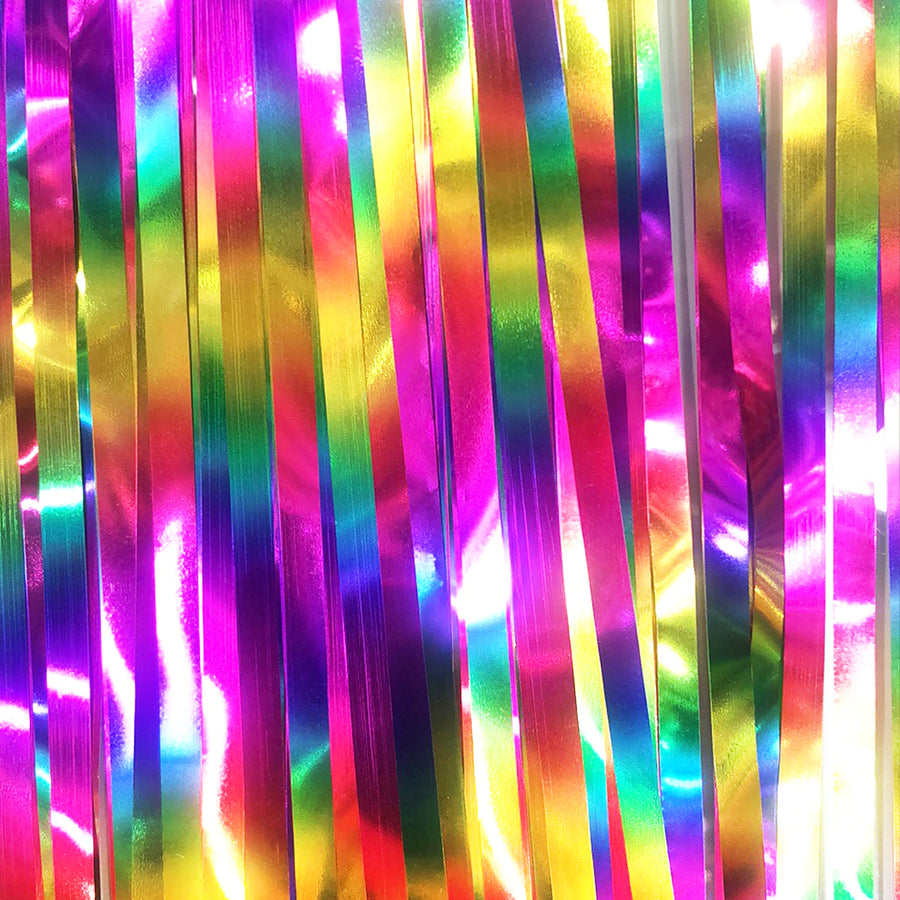 Rainbow Iridescent Metallic Curtain