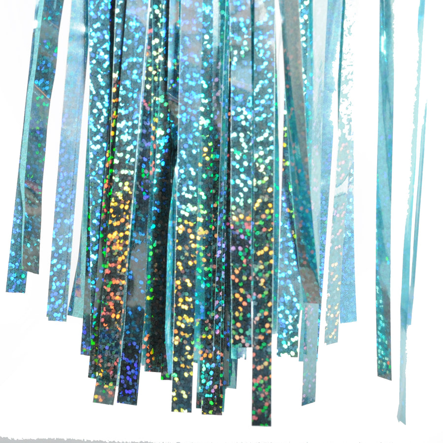 Light Blue Sparkly Metallic Curtain